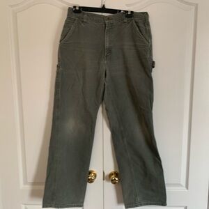 Carhartt heavy duty Dark Green denim carpenter pant